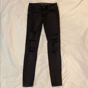 Black American Eagle Ripped Jeans